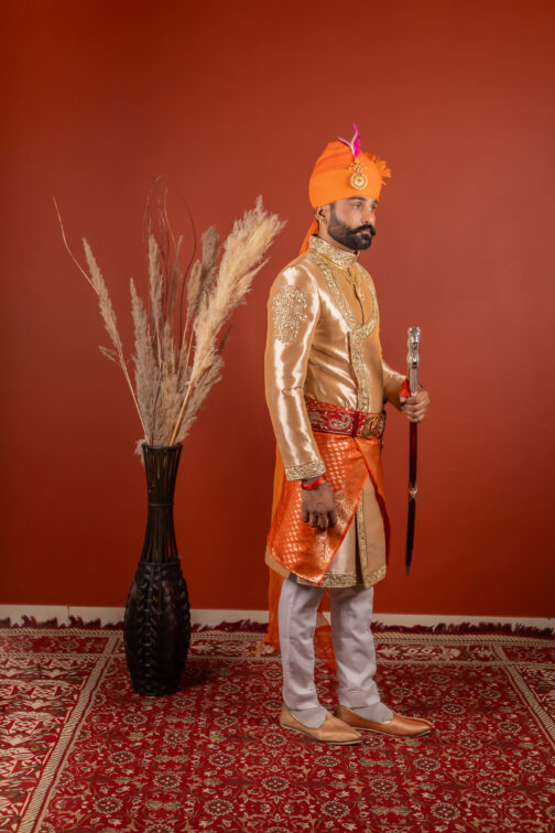 Royal Angrakha Sherwani - Image 4