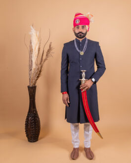 Black Achkan for Men