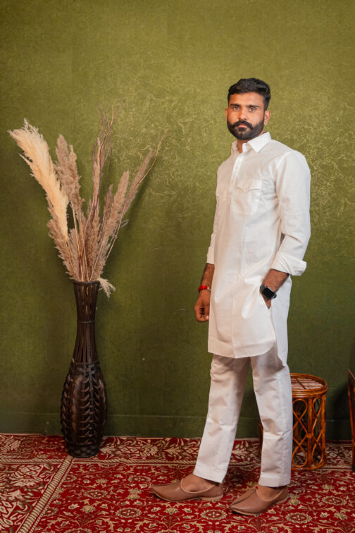 Classic Cotton Kurta Pajama - Image 2