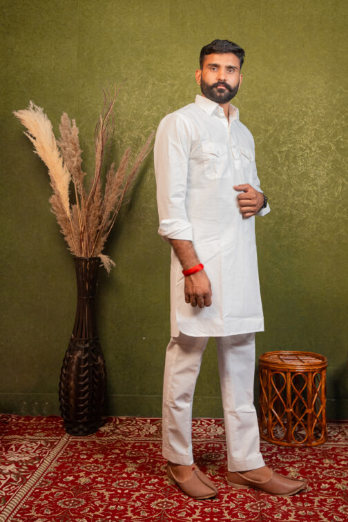 Classic Cotton Kurta Pajama - Image 3