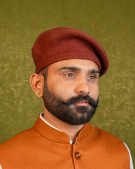 Beret Cap in Brown
