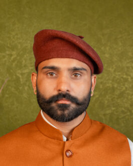 Beret Cap in Brown