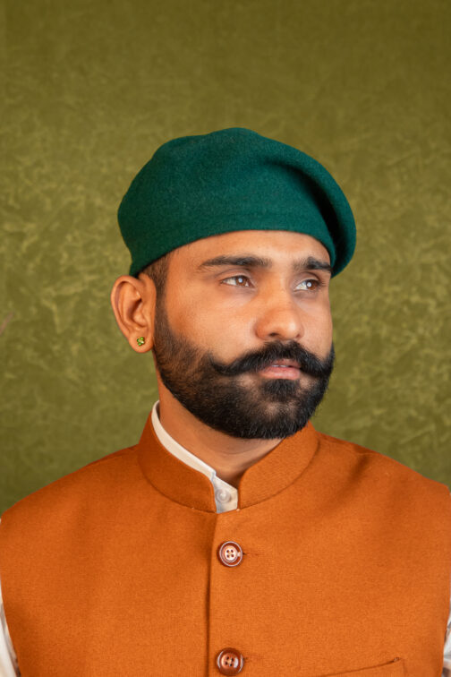 Beret Cap in Green - Image 2