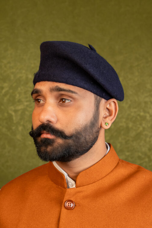 Beret Cap in Black - Image 2