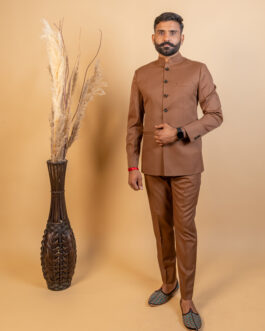 Jodhpuri Bandhgala in Brown