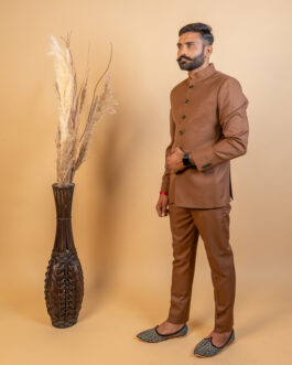 Jodhpuri Bandhgala in Brown