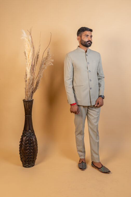 Jodhpuri Bandhgala in Ivory - Image 2