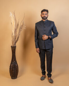 Royal Jodhpuri Bandhgala in Black