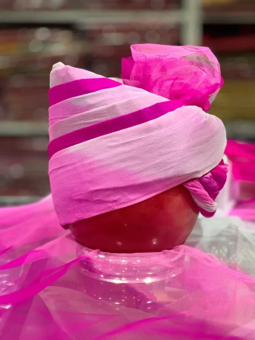 Pink Georgette Safa